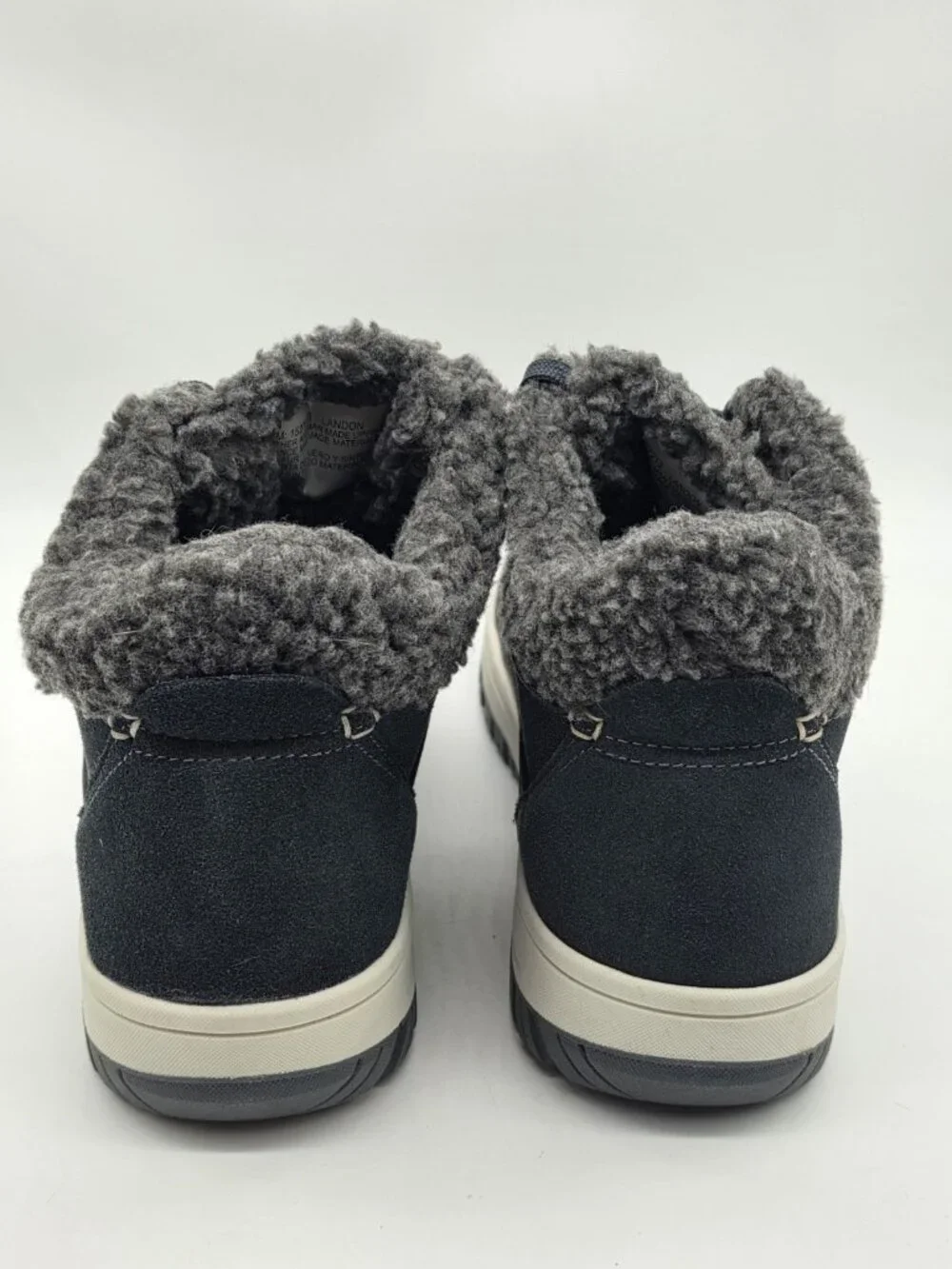 Weatherproof Mens Landon Sneaker Boots Size 13 Gray Lined Suede Memory Foam Shoe